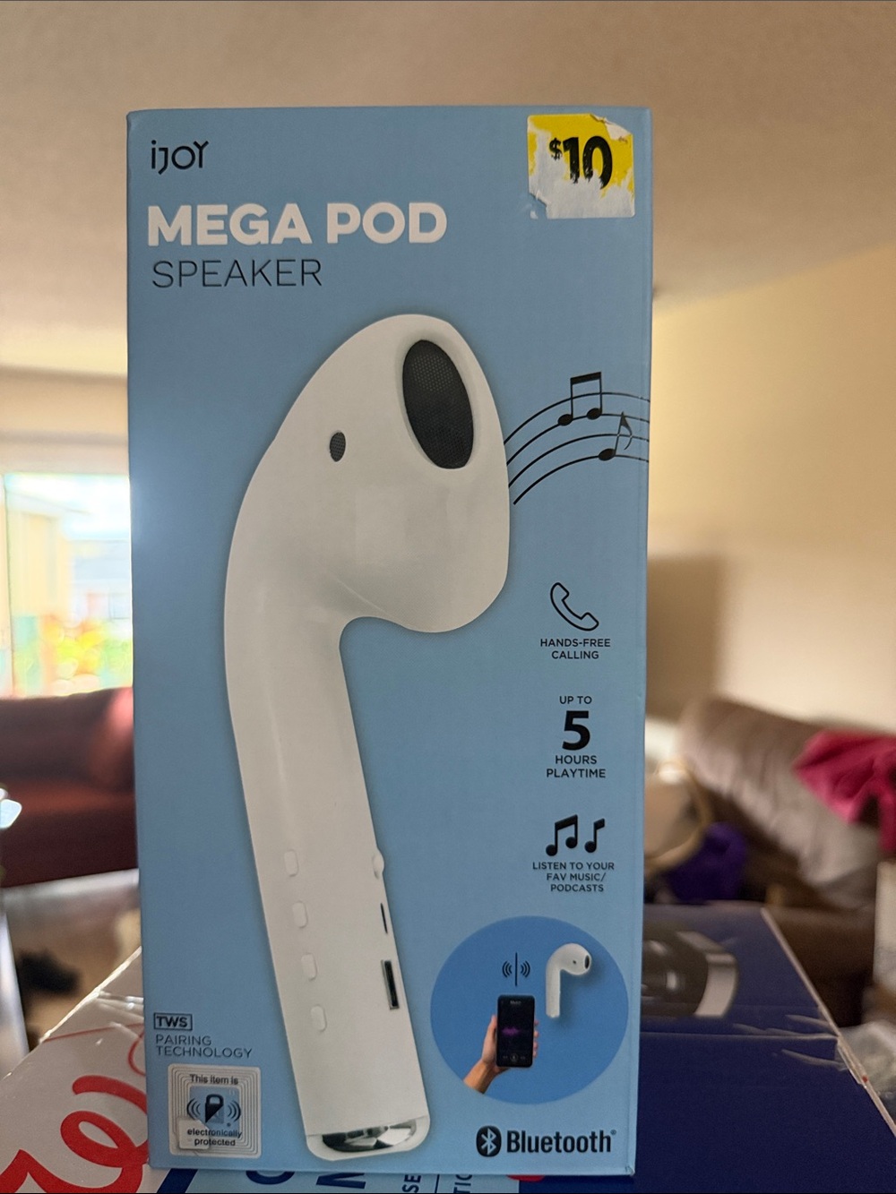 iJoy Mega Pod Portable Bluetooth Speaker - White